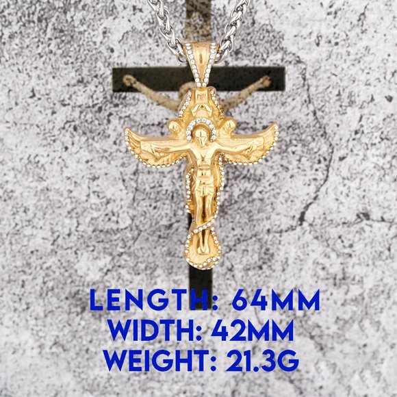 ❤️Jesus Cross Christian Catholic Stainless Steel Unisex Necklace GP1231409 - Picture 5 of 6